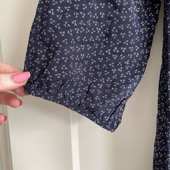 Old Navy Ditsy Floral Print 3/4 Sleeve Shift Dress Rayon Zipper Size Large - Picture 5 of 15